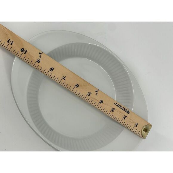 Dansk Fluted White Cafe Augratin Baking Dish Ribbed Shallow Casserole Japan 10” - Picture 3 of 5